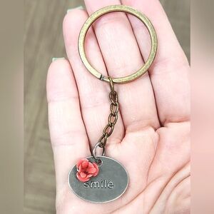 Anthropologie "Smile" Keychain